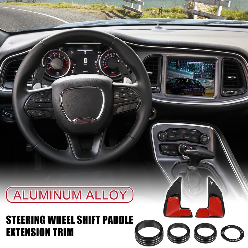 X AUTOHAUX 1 Set Car Steering Wheel Shift Paddle Extension