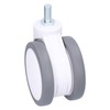 Caster 4in TPR M12 Universal Swivel Silent Rolling Wheel Accessory