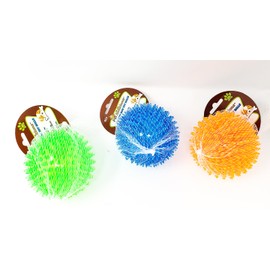 Dog Toy Spiky Balls | KNOBBY 3.5” ( 3 Pack) Squeezy & Bouncy for Medium to Large Dogs