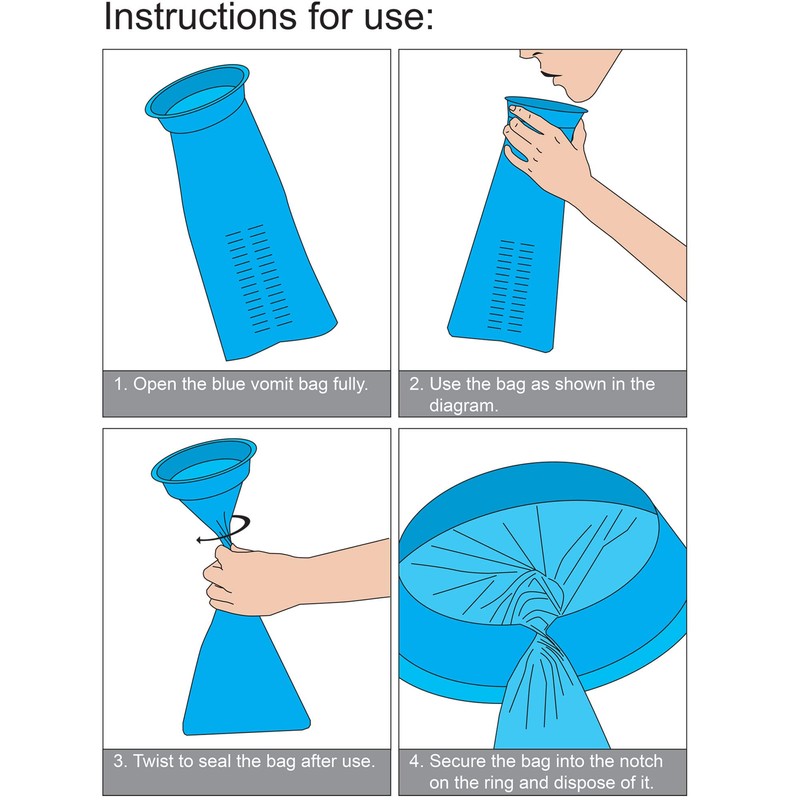 JFA Medical Disposable Sick/Vomit Bags – Pack of 25