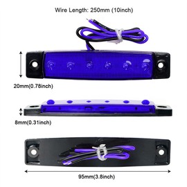 Shangyuan Marine Boat Lights, Utility Led Interior Lights for Boat Deck Courtesy Transom Cockpit Light, 12v Waterproof Marine Lighs for Yacht Fishing Pontoon Boat Sailboat Kayak Bass Boat, Blue, 4PCS