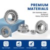 ZIUZI 50 Pcs Serrated Flange Hex Nuts Kit, 1/4-20, 5/16-18,