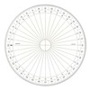 MINERVA Full Circle Protractor, Degree 360°, 20 cm, Transparent