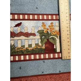 Moda Cottage Garden quilt fabric panel by Moda 5800-12 country garden