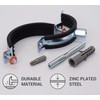 SKIR'CO Black Rubber Coated Pipe Clamps for 75-80mm Pipe Wall