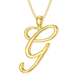 Initial Necklaces 26 Capital Letter Necklaces S925 Sterling Silver Letter Pendant Initial Necklaces for Women -G-Y
