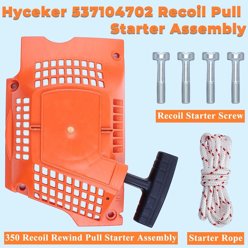 Hyceker 537104702 Recoil Pull Starter Assembly For Husqvarna 340 345