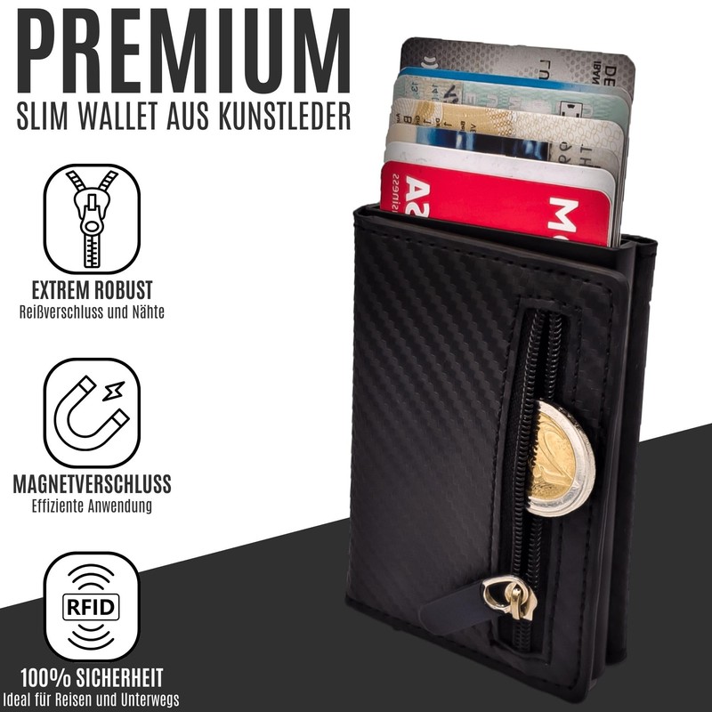 GERTHO SlimWallet 2.0 - Smart & Elegant with Coin Compartment