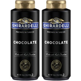 Ghirardelli Chocolate Sauce, Black Label 16oz Squeeze Bottle (Pack of 2)