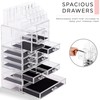 Sorbus Large Makeup Organizer - Clear Stackable Jewelry Makeup Organizer
