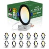 zouzai 12 Pack 6 Inch Black 5CCT Reset LED Recessed