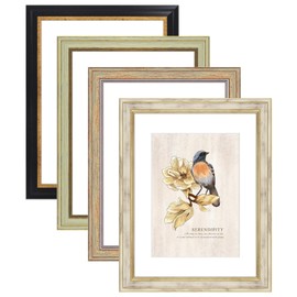 AAQ 4 Pack 8x10 Picture Frame - 8 x 10 Photo Frame with HD Plastic Cover, Picture Frames for Wall & Tabletop Picture Frames