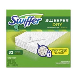 PROCTER & GAMBLE Dry Refill Cloths, White, Unscented, 10 5/8" X 8", 32/Box, 4 Box/Carton