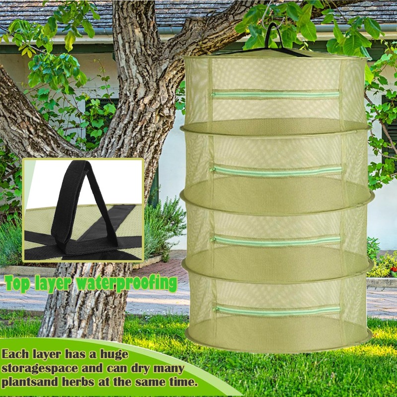 Drying Net Mesh Herb Dryer for Herbs, 4-Layer Herb Drying