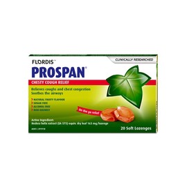 Prospan Chesty Cough Relief 20 Soft Lozenges Ivy Leaf Extract Sugar Free Flordis