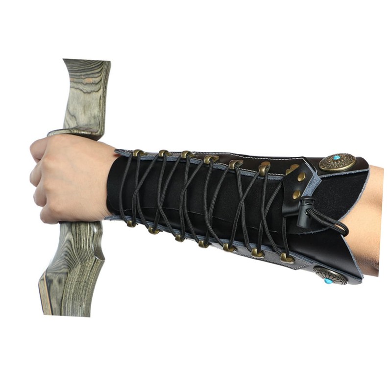 Kisangel Leather Archery Arm Guard Protective Armband Comfortable Wristband for