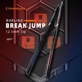 YEUEK Little Monster Carbon Fiber 3 Pieces Short Break Jump Cue Pool Stick Breach 142cm 12.5mm Quick Joint with Leather Case