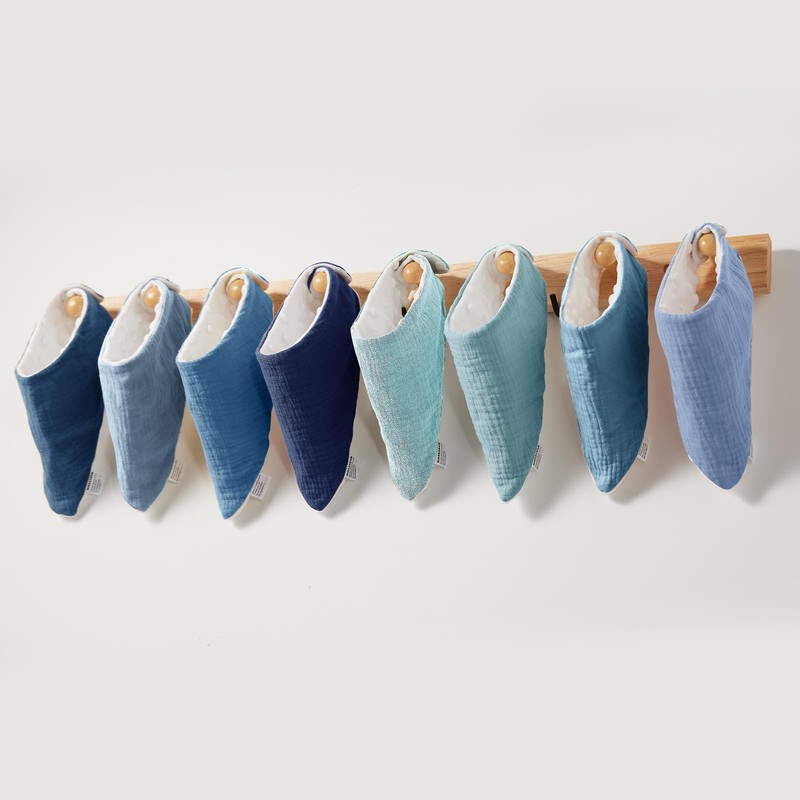 Wrrernsin Muslin Baby Bibs for Unisex Boys Girls, 10pack Cotton