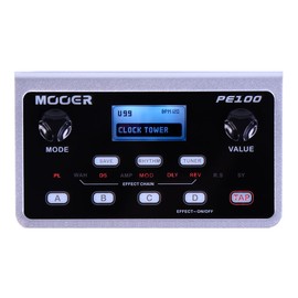 MOOER MOOER PE100 Portable Desk Top Guitar Multi Effects with 198 presets, 36 effects, Drum Machine, Metronome, Tap Tempo, Aux In Headphone