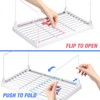 NiHome 4-Pack Stackable Plastic Kitchen Storage Shelf Foldable Rack -