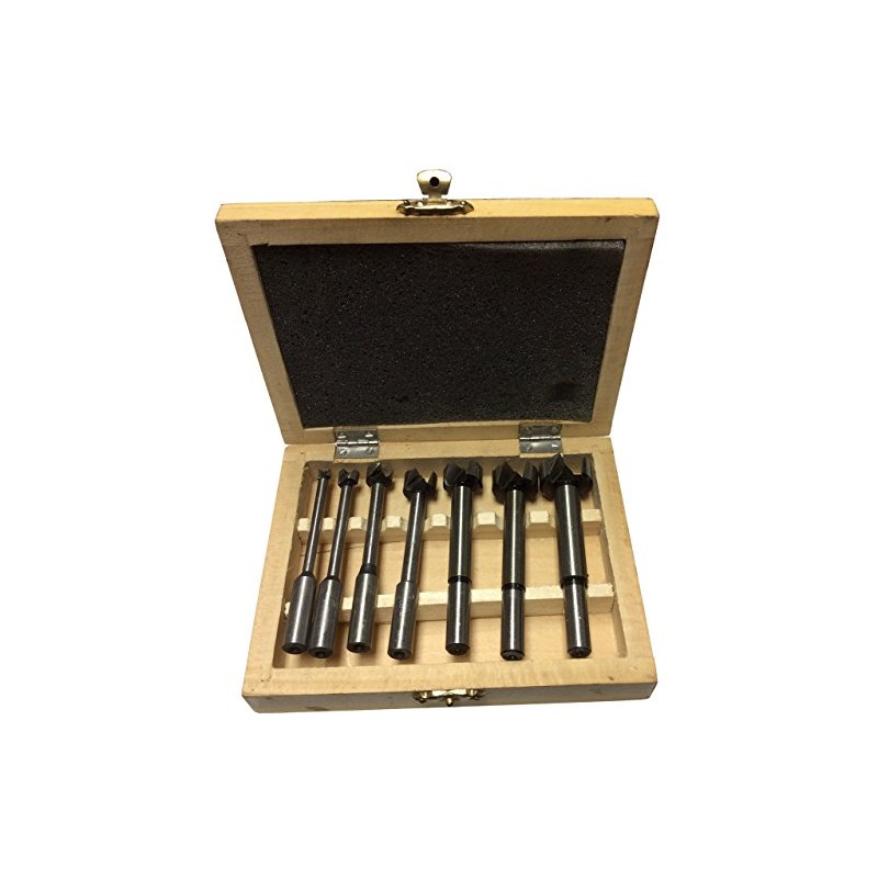 Drill America 7 Piece Forstner Drill Bit Set (1/4", 3/8",