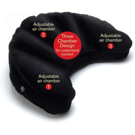 Air Meditator Inflatable Meditation Cushion and Travel Pillow – Meditate on Air in Total Comfort with Adjustable Three-Chamber Design for Enhanced Posture and Portability, Black