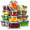 Bestfull 12 Pack Glass Food Storage Container Set with Lids