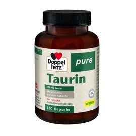 Doppelherz Pure Taurine 500 mg per Capsule - No Fillers - No Gelatin - 120 Capsules