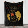 Premium Customized Beauty & Beast Blanket Gift for Valentine…… (Black,