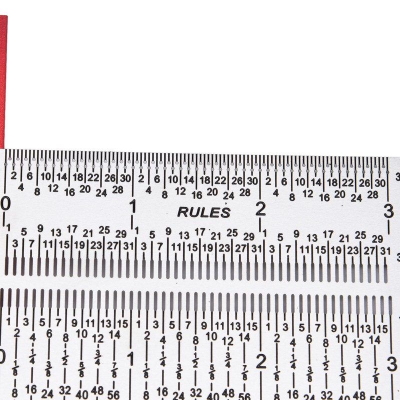 T Rule Stainless Steel Silver Scribing Ruler Woodworking Measuring Tool