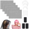 Luinabio 5 Pcs Hair Net Black Stretchy Weaving Net Accessories,