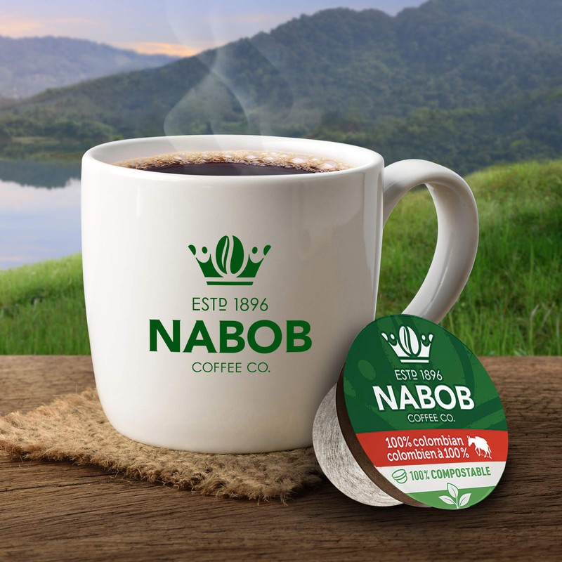 Nabob 100% Colombian Coffee 100% Compostable Pods, 292g