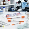 1ml Disposable Lab Syringes, 32Ga-1/4 Inch (6mm), Pack of 100