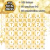 216Pcs Glitter Bulletin Board Letters, Alphabet Number Poster Board Letters