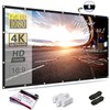 Mdbebbron 150 inch Projection Screen 16:9 Foldable Anti-Crease Portable Projector