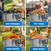 Plexon Outdoor Metal Trash Can with Lid, Galvanized Steel Outside