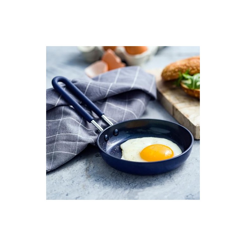 Blue Diamond Mini Egg Frying Pan Skillet, Diamond Infused Healthy