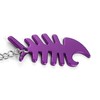 Komonee Fish Bone Purple Bottle Opener Key Chain Metal Dead