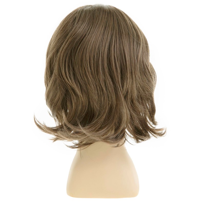 Dsimeig Short Brown Boy Wig Synthetic Layered Wavy Child Wig