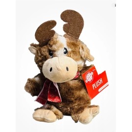 Unbranded Christmas House Christmas Plush Toy Reindeer Seasonal  7 In Chocolate Scented