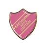 Performing Arts Captain Gel Domed Pink School Shield Badge