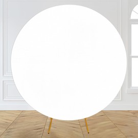 Spandex Round Arch Backdrop Cover 150cm White – Stretch-Fit Wrinkle-Resistant Fabric for Wedding, Birthday, Baby Shower, Photo Booth Decoration | Arch Frame Not Included