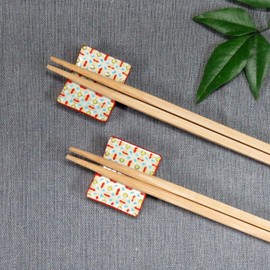 Chopsticks Rest Stylish Kutani Ware Pair Chopsticks Rest Set Small Pattern Ceramic Cutlery Rest Made in Japan