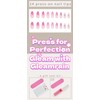 Gleamrain Pink Gradient Press on Nails with 3d Floral and