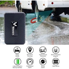 Micro GPS Tracker Mini GPS Tracker mit Magnet Echtzeit Satelliten GPS Standort Tracker Portable GPS Tracker mit Geo-Zaun Alarm und kostenlose App für Auto Moto Kinder