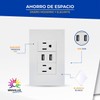 Megaluz HY-B310 Placa Contacto Tomacorriente Inteligente Conector USB 2 Puertos