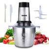 Food Processor, 500W Powerful Meat Grinder, 14Cup Stainless Steel Bowl,