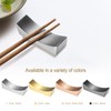 uxcell 4pcs 304 Stainless Steel Chopstick Rest, Silver Chopstick Holder
