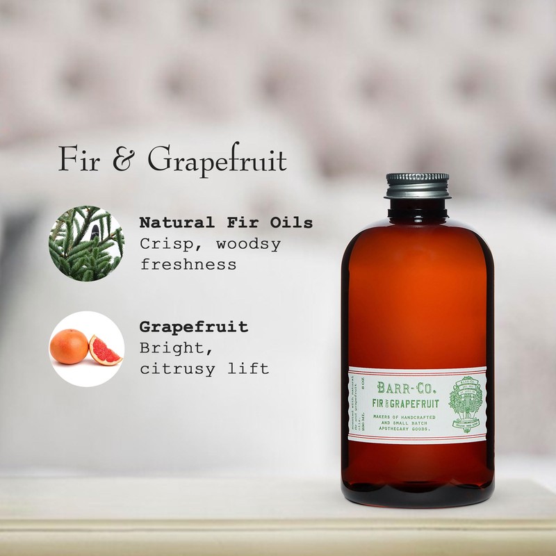 Barr Co. Fir & Grapefruit Reed Diffuser Refill, Invigorating Woody