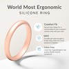 ThunderFit Women’s Silicone Thin and Stackable Anniversary Rings, Silicone Wedding